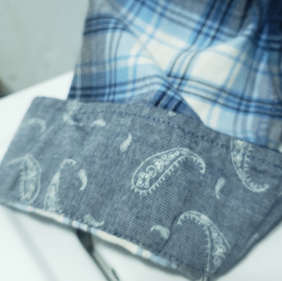 Jach's Girlfriend Long Sleeved Flannel Shirt-Blue Size Medium - Picture 5 of 10